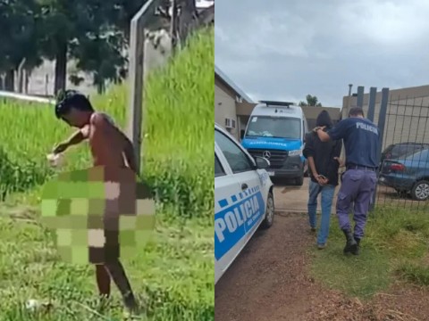 Demoraron a un joven por exhibirse desnudo en la vía pública en Quitilipi