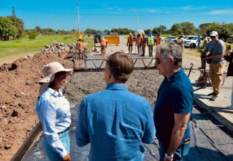 El Gobierno provincial inspeccionó las obras de reparación en la Ruta Provincial 9
