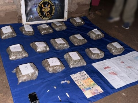 Secuestraron más de 15 kilos de marihuana y detuvieron a un hombre en Juan José Castelli