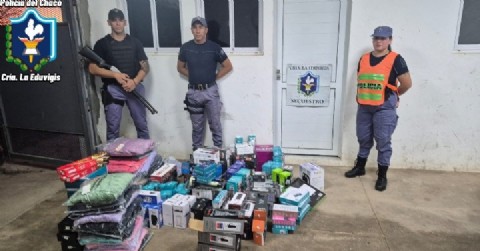 Secuestraron importante cargamento de mercadería de contrabando en La Eduvigis