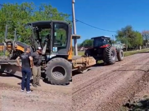 Presidencia de la Plaza: con la colocación de ripio, realizaron mantenimiento y mejoras en el Paraje el 12