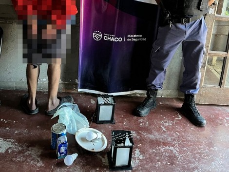 Detuvieron a un hombre con focos y faros de un bar de Resistencia