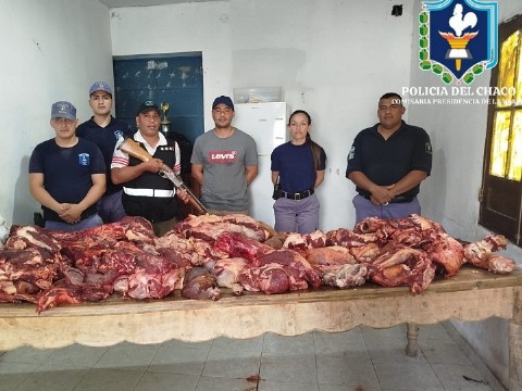 Secuestraron más de 250 kilos de carne faenada ilegalmente en Presidencia de la Plaza