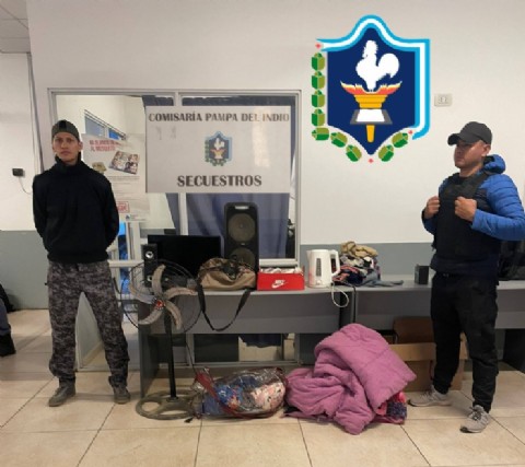 Recuperan un televisor y otros bienes robados en Pampa del Indio