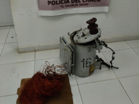 Recuperaron cobre robado de un transformador de Secheep en Basail
