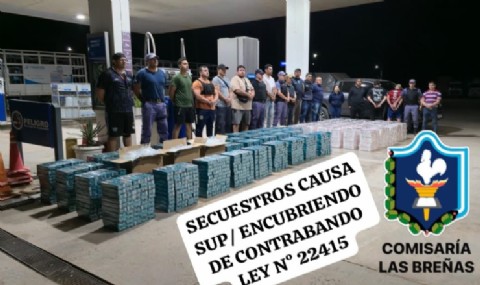 Incautaron más de 3.500 cartones de cigarrillos en un operativo en Las Breñas