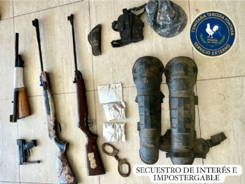 Secuestraron armas, municiones y elementos tácticos en Fontana