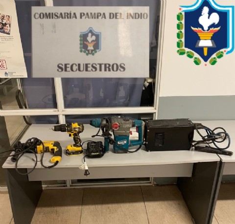 Recuperaron herramientas robadas en Pampa del Indio