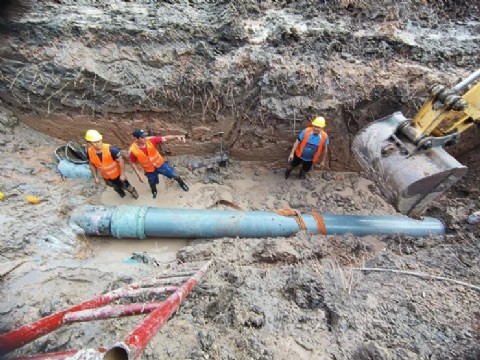 Sameep trabaja en la reparación del acueducto Norte para garantizar el normal suministro de agua potable