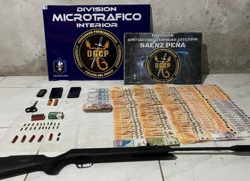 Tres detenidos y droga secuestrada mediante allanamientos en Sáenz Peña
