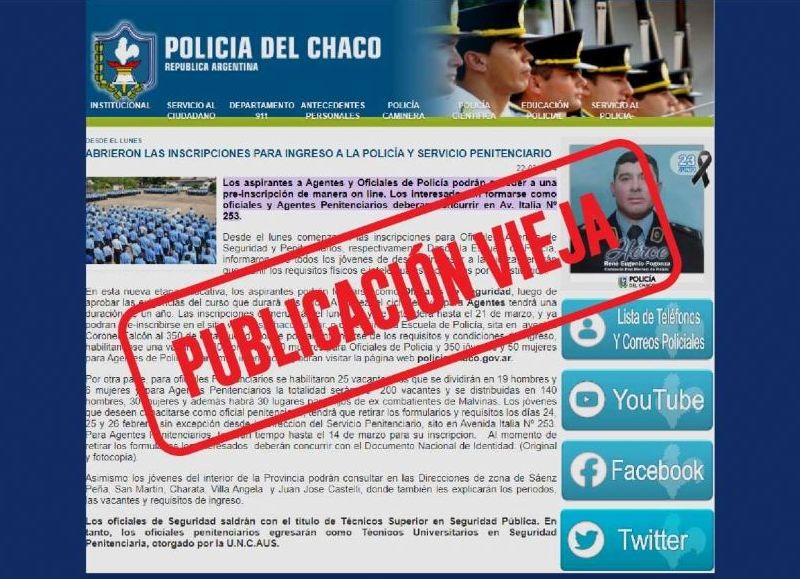 Desmienten inscripciones para el ingreso a la Polic a del Chaco