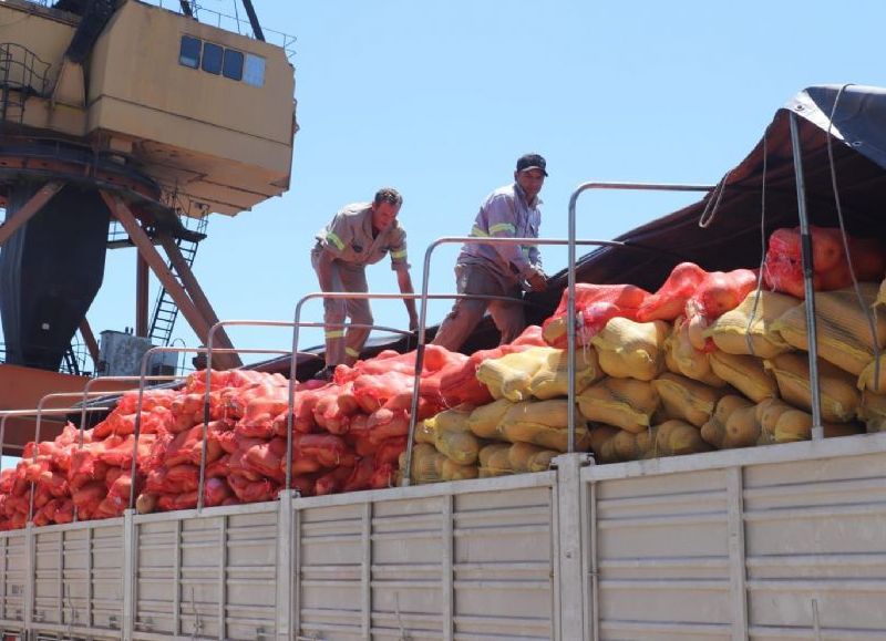 El Puerto de Barranqueras envía a Uruguay su primera carga de zapallo chaqueño