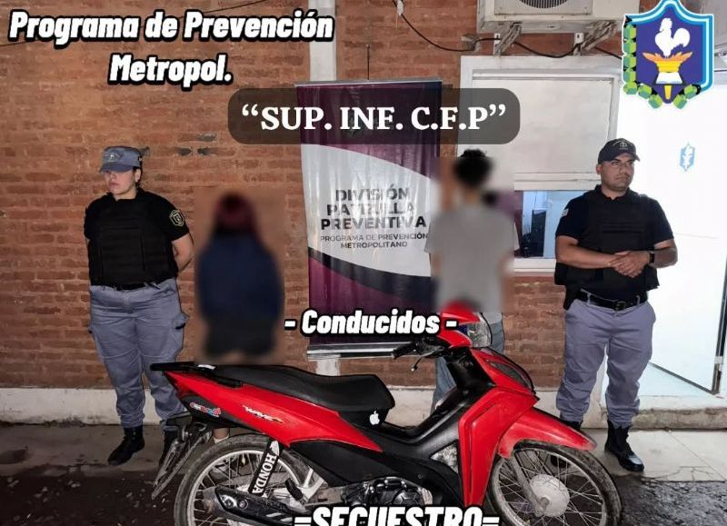 Resistencia: dos menores fueron demorados tras realizar maniobras peligrosas en una moto