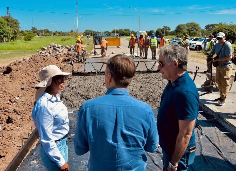 El Gobierno provincial inspeccionó las obras de reparación en la Ruta Provincial 9
