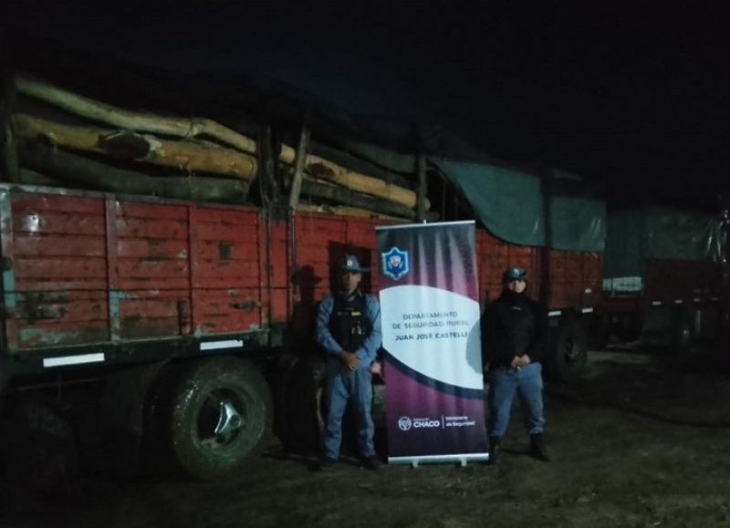 Secuestraron más de 24 toneladas de postes sin documentación en Juan José Castelli
