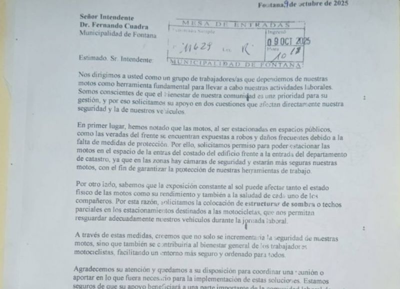 Trabajadores del municipio de Fontana reclaman al intendente por la falta de seguridad