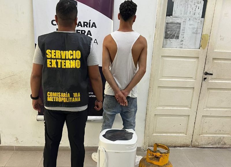 Resistencia: lo detuvieron tras llevarse una garrafa y un secarropas de la casa de su madre