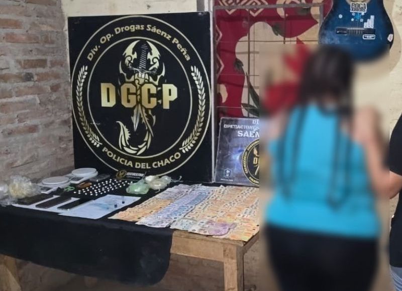 Secuestraron cocaína, dinero, elementos de interés y detuvieron a una mujer en Sáenz Peña