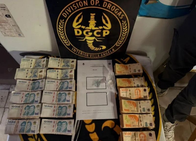 Cayó "Panza" Pacheco, con cocaína y más de dos millones de pesos secuestrados en San Bernardo