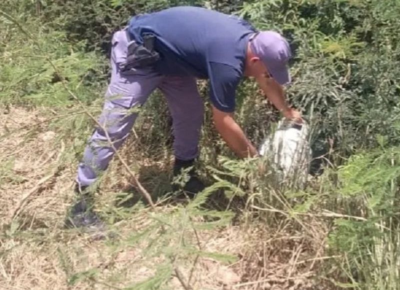Recuperaron un tubo de gas sustraído de una vivienda de Las Breñas