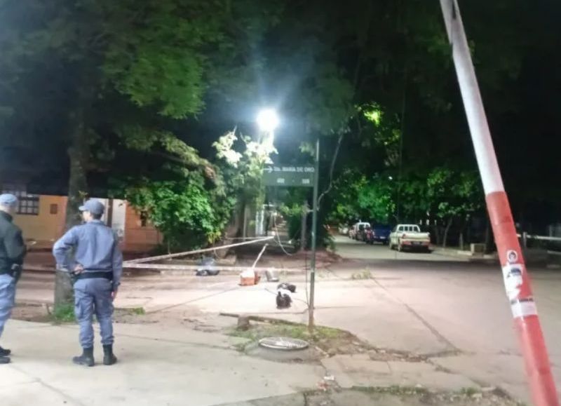 Atraparon a un camionero que derribó postes de luz en el centro de Resistencia y escapó