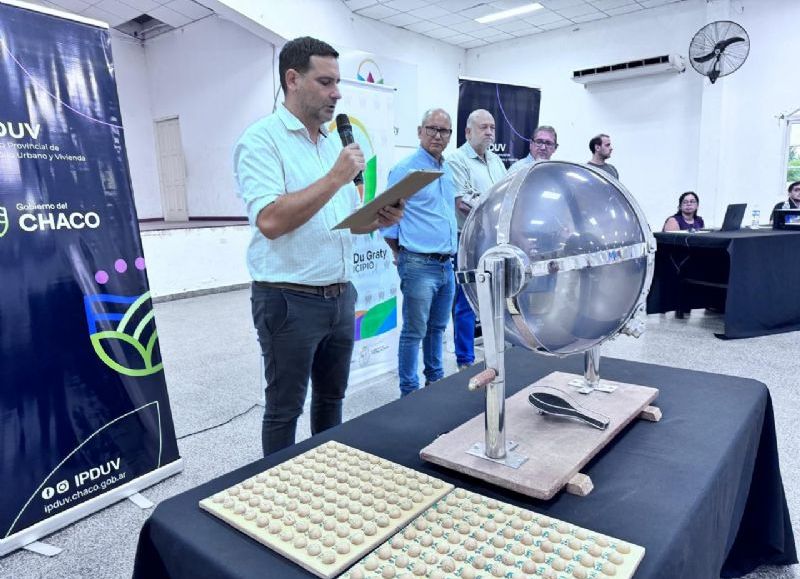 IPDUV realizó el sorteo público de viviendas en Coronel Du Graty