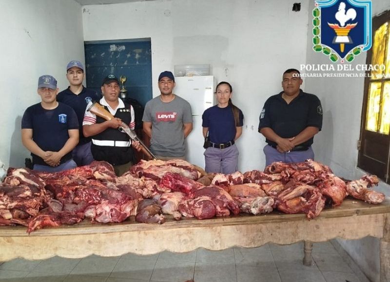 Secuestraron más de 250 kilos de carne faenada ilegalmente en Presidencia de la Plaza