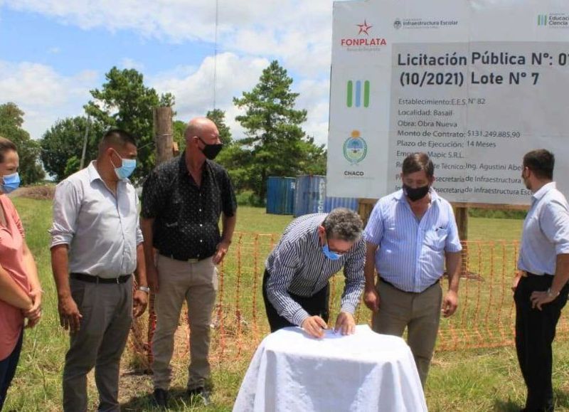 El gobierno inici las obras del edificio de la escuela 82 de Basail