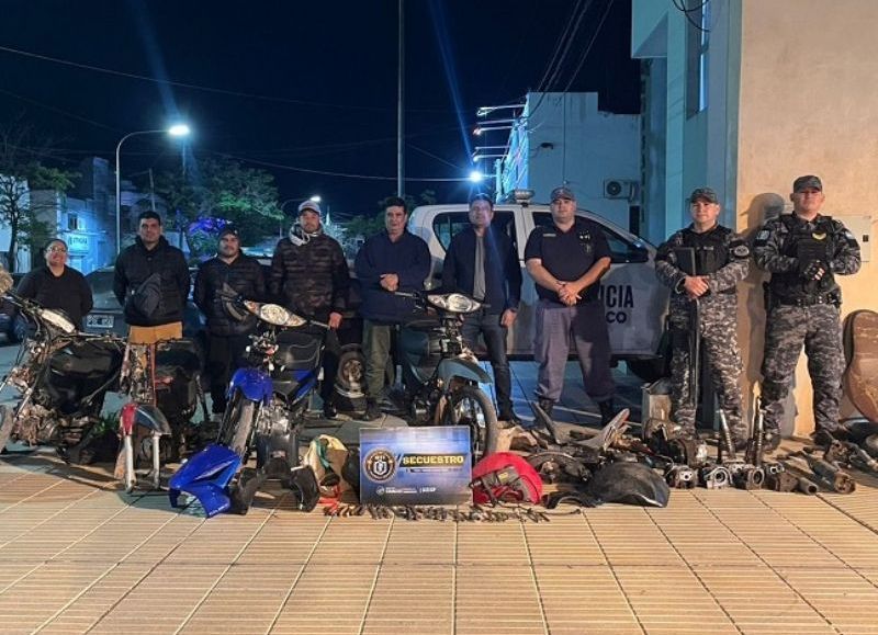 Secuestraron motos en un desarmadero clandestino de Sáenz Peña
