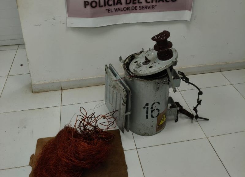Recuperaron cobre robado de un transformador de Secheep en Basail