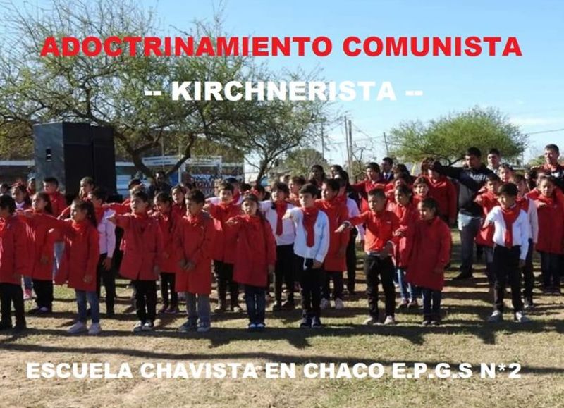 Pol mica por escuela chaque a que tiene al Che de bandera