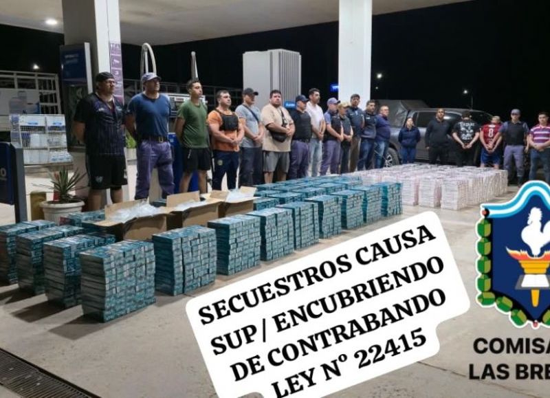 Incautaron más de 3.500 cartones de cigarrillos en un operativo en Las Breñas