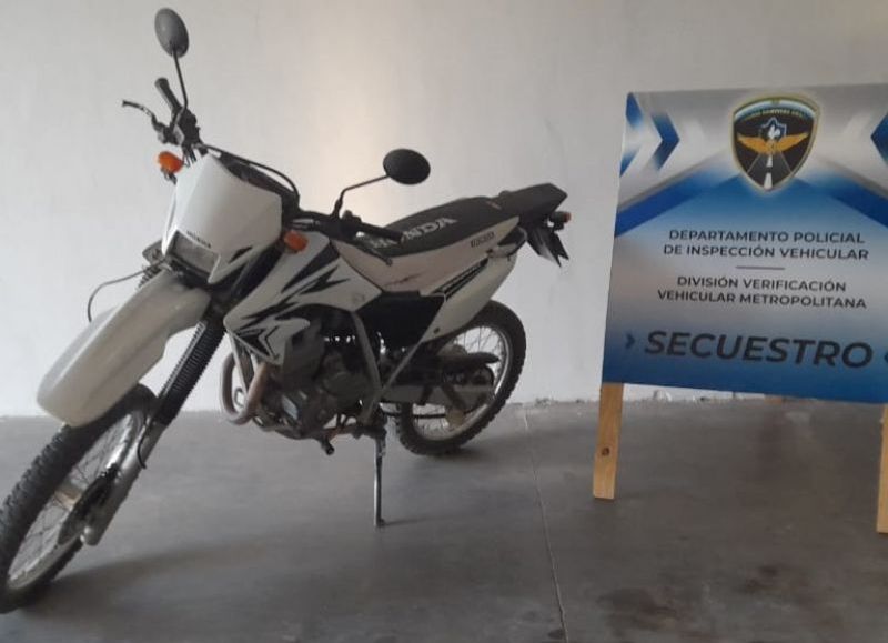 Resistencia verificadores viales detectaron una motocicleta con