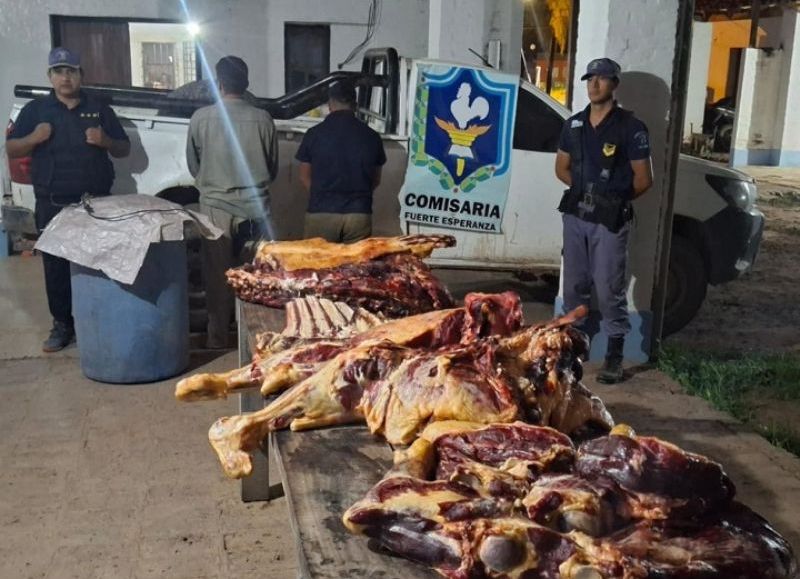 Secuestraron carne ilegal y detuvieron a dos hombres en Fuerte Esperanza